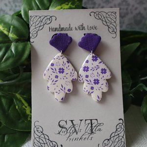 Polymer Clay Earrings, Handmade gifts for her, Purple Passion Collection